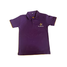 Load image into Gallery viewer, Purple T-shirt with Yellow Trim - Half Sleeve
