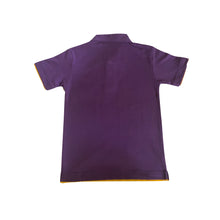 Load image into Gallery viewer, Purple T-shirt with Yellow Trim - Half Sleeve
